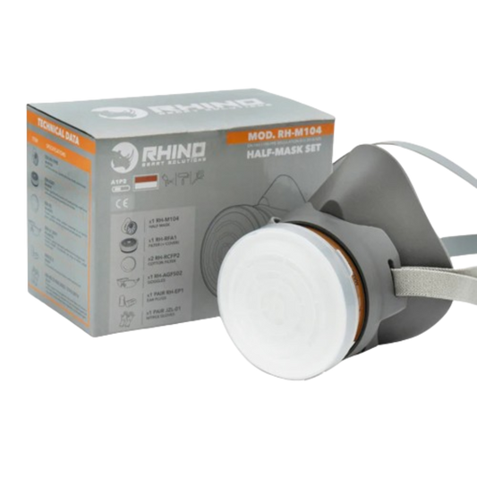 RHINO RH-7011 Máscara de gas respirador de cara completa para vapor  orgánico, productos químicos, polvo, pintura (+ gas ácido) incluyendo  filtros de